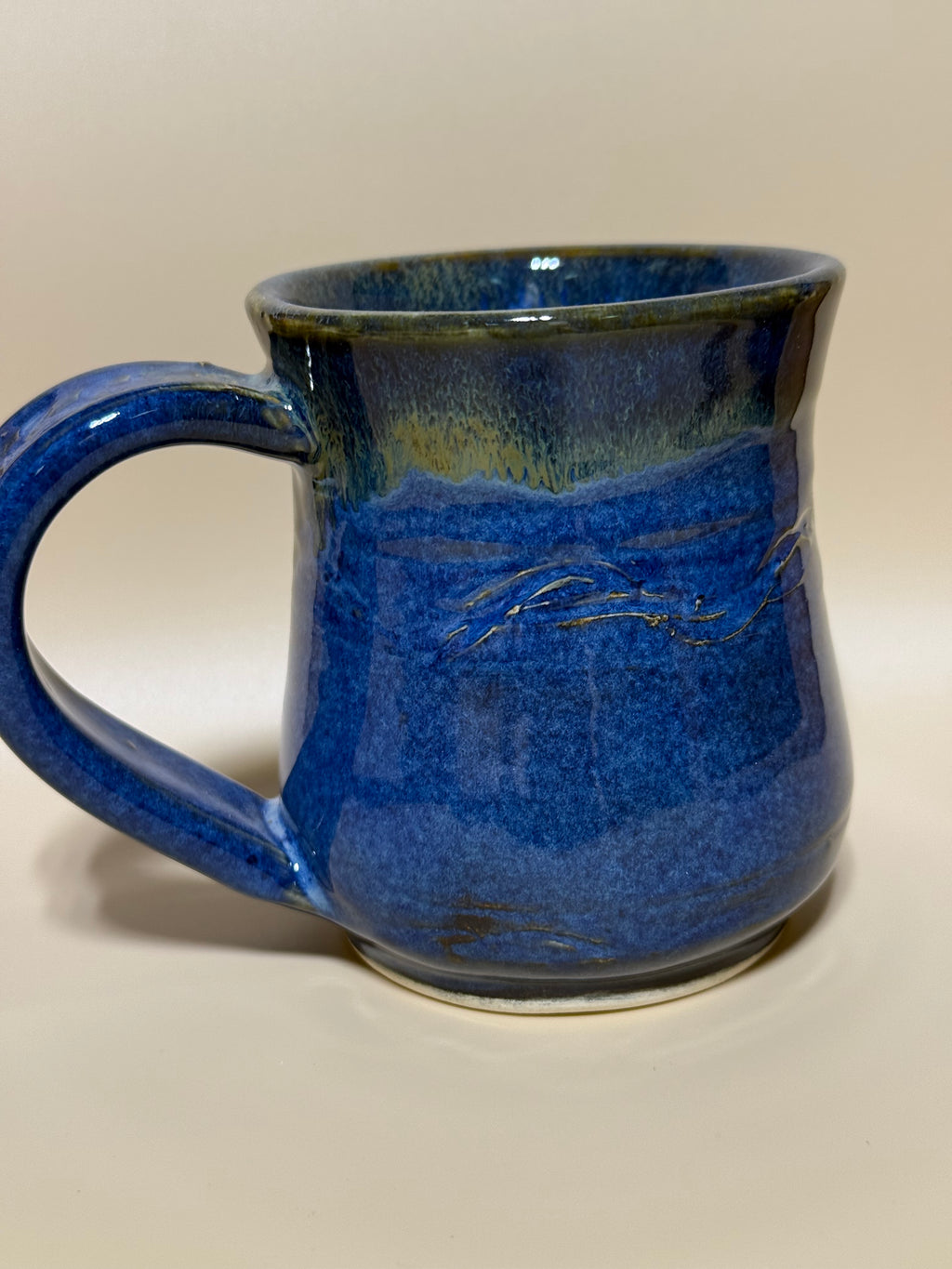 Speckled Blue Mug handmade 10-12 oz