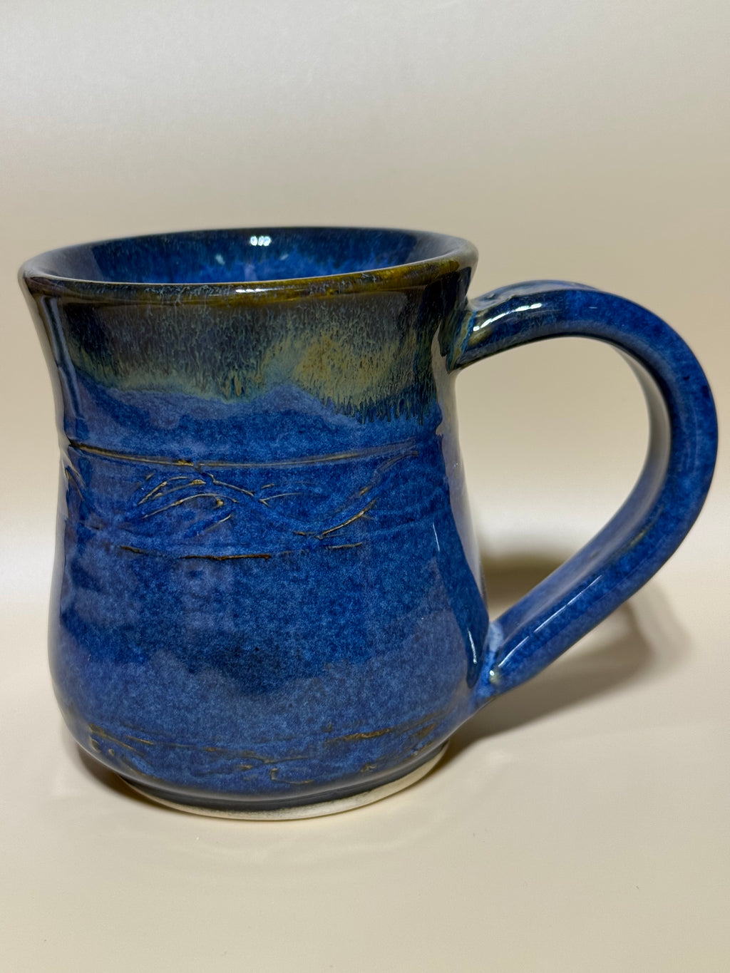 Speckled Blue Mug handmade 10-12 oz
