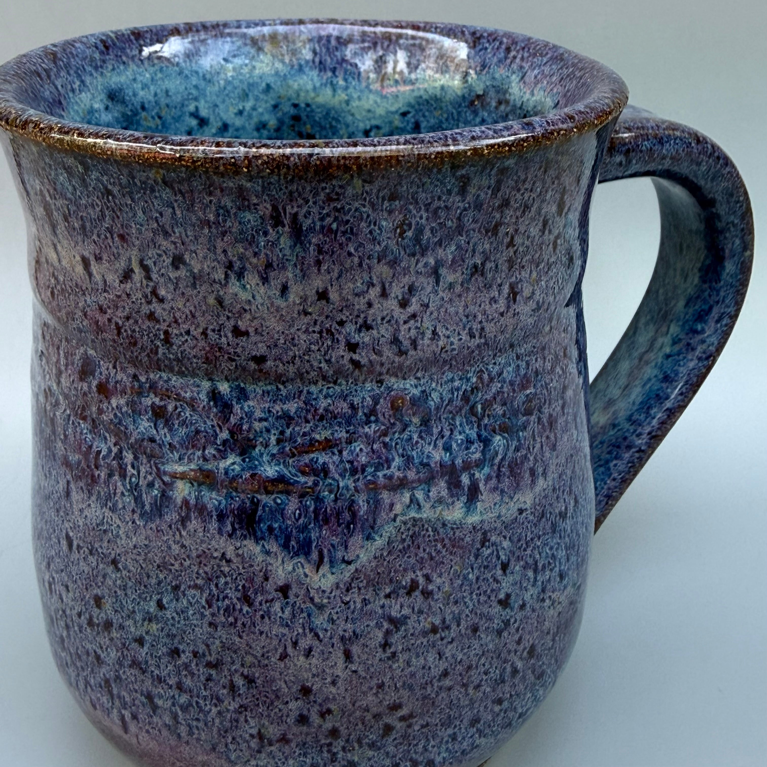 Purple and Blue Speckled Mug Stoneware 10-12 oz