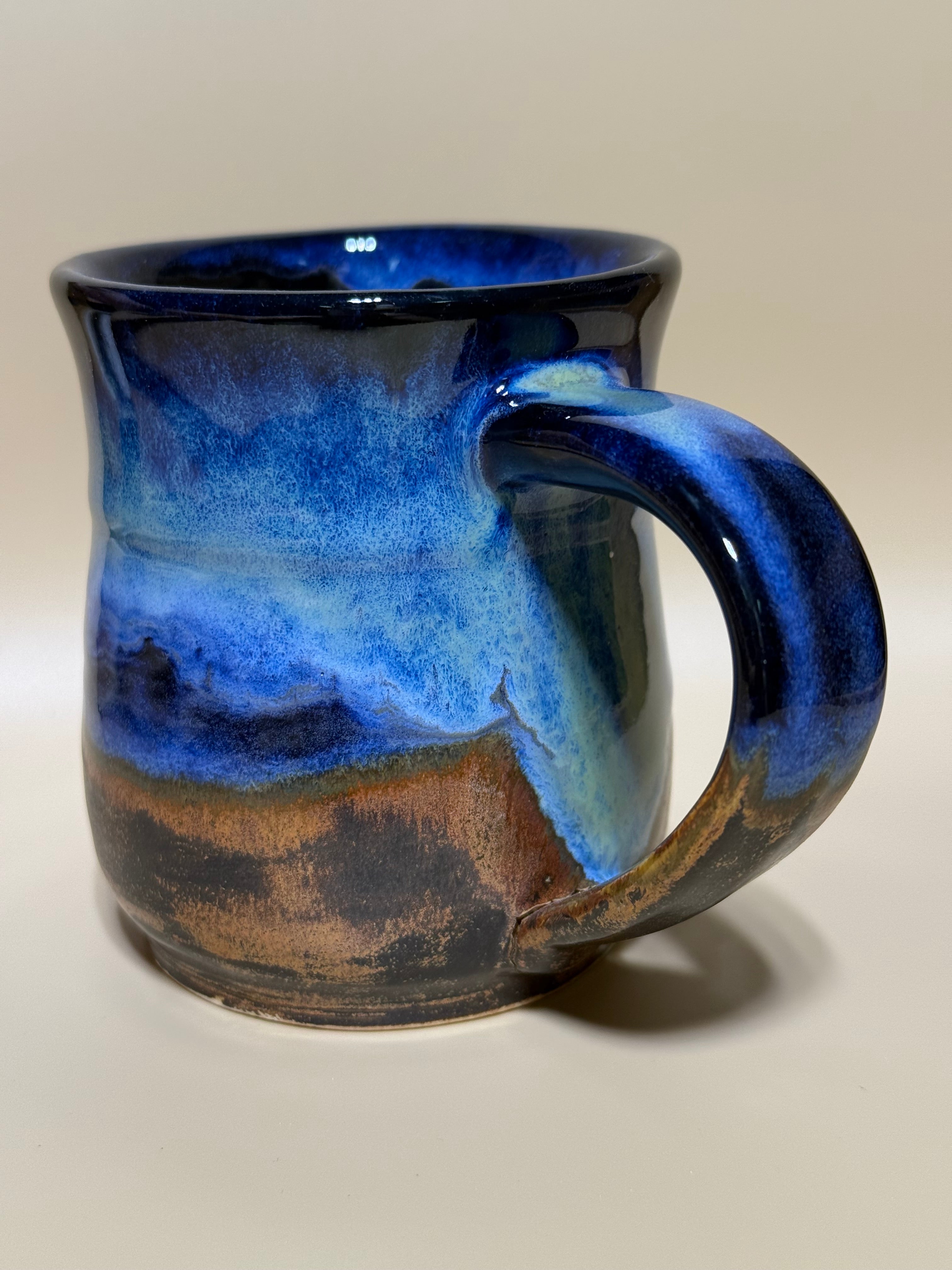 Stormy beach mug 10-12 oz handmade