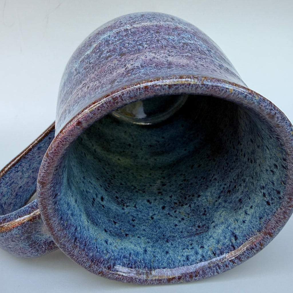 Purple and Blue Speckled Mug Stoneware 10-12 oz