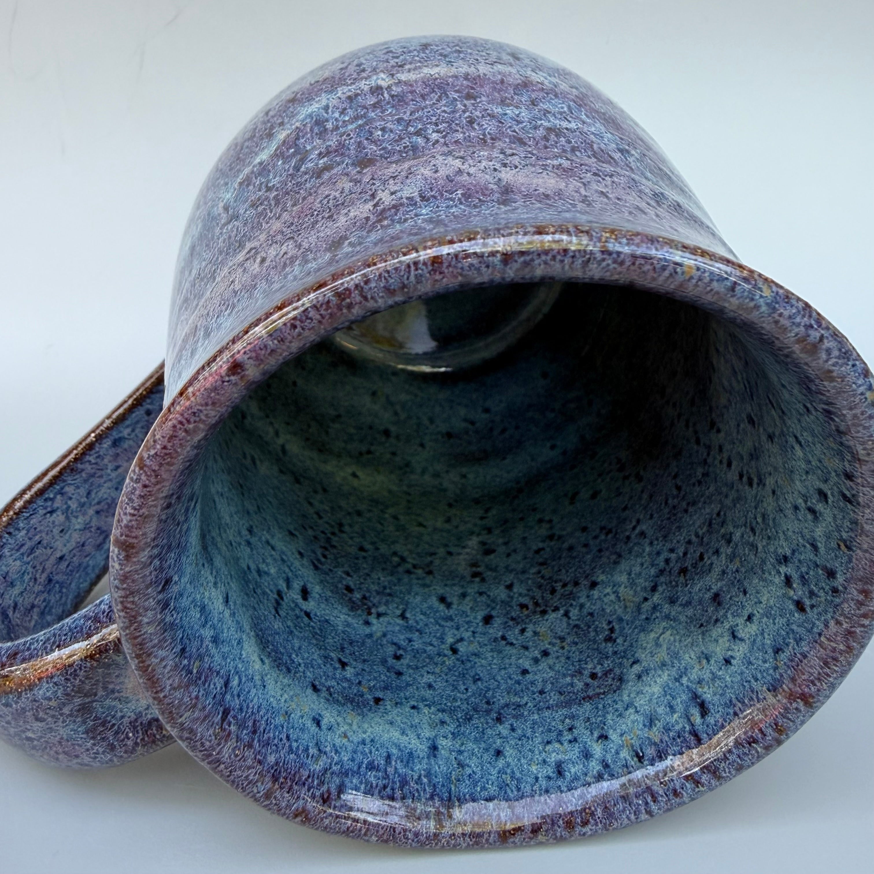 Purple and Blue Speckled Mug Stoneware 10-12 oz