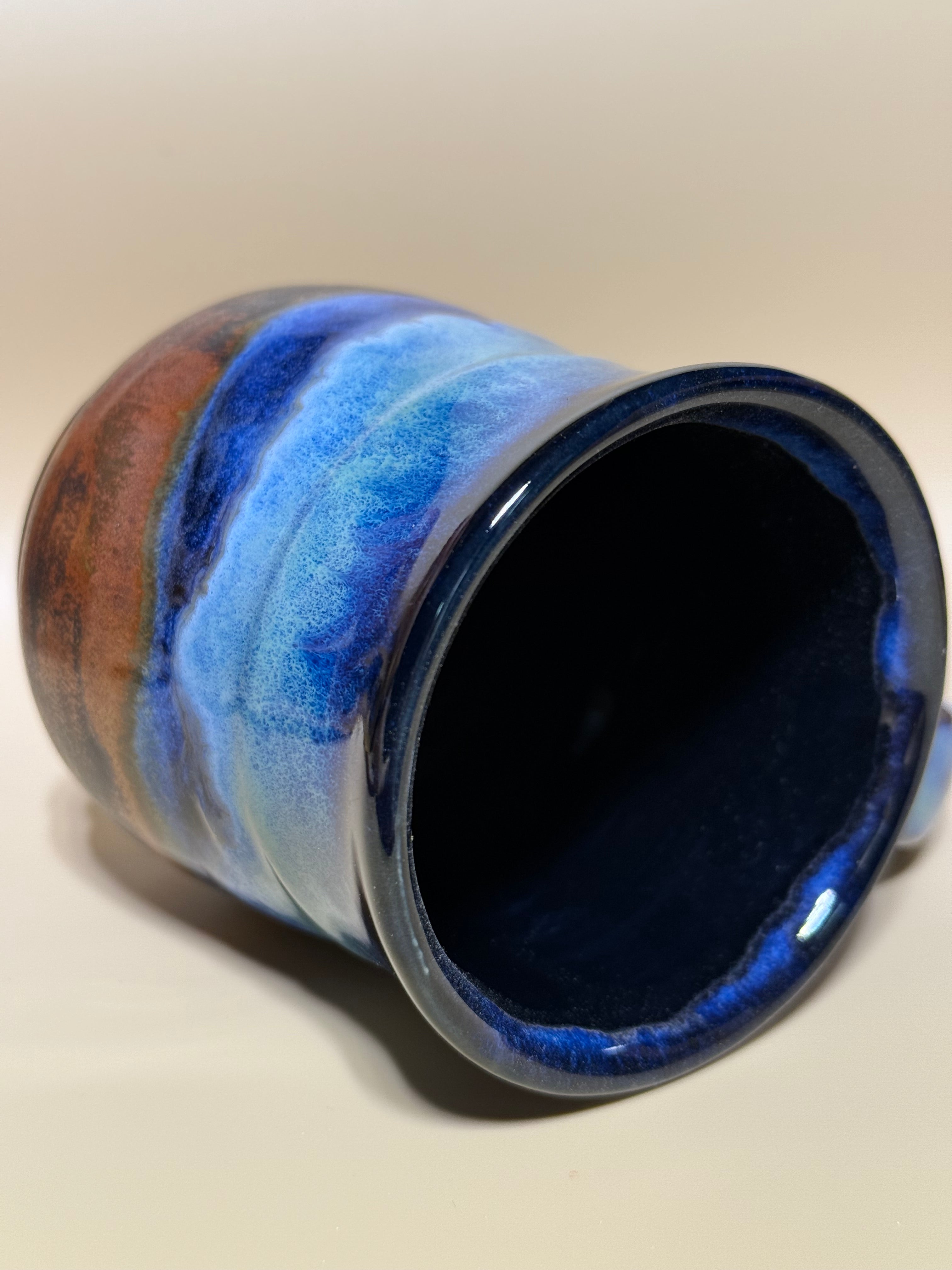 Stormy beach mug 10-12 oz handmade