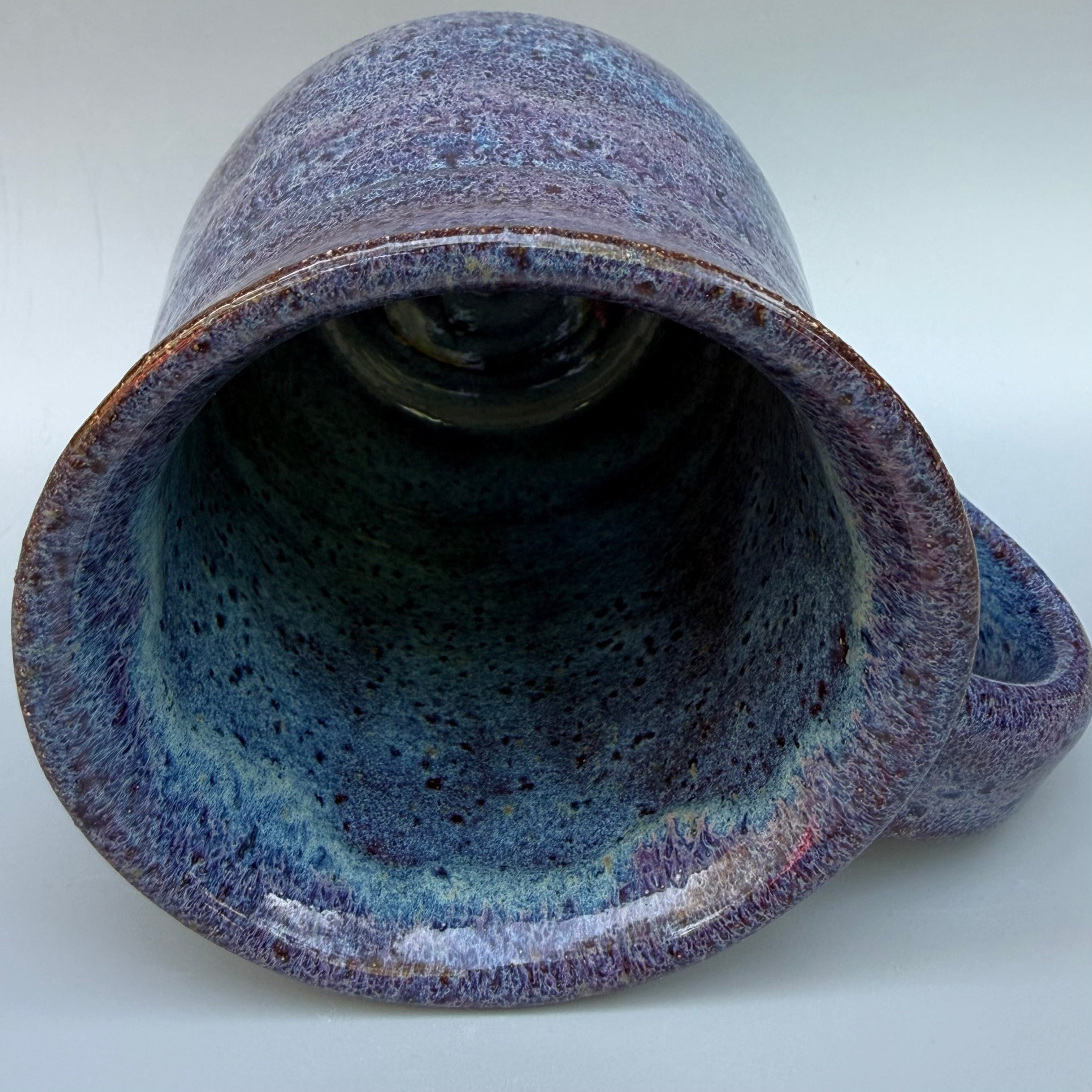 Purple and Blue Speckled Mug Stoneware 10-12 oz