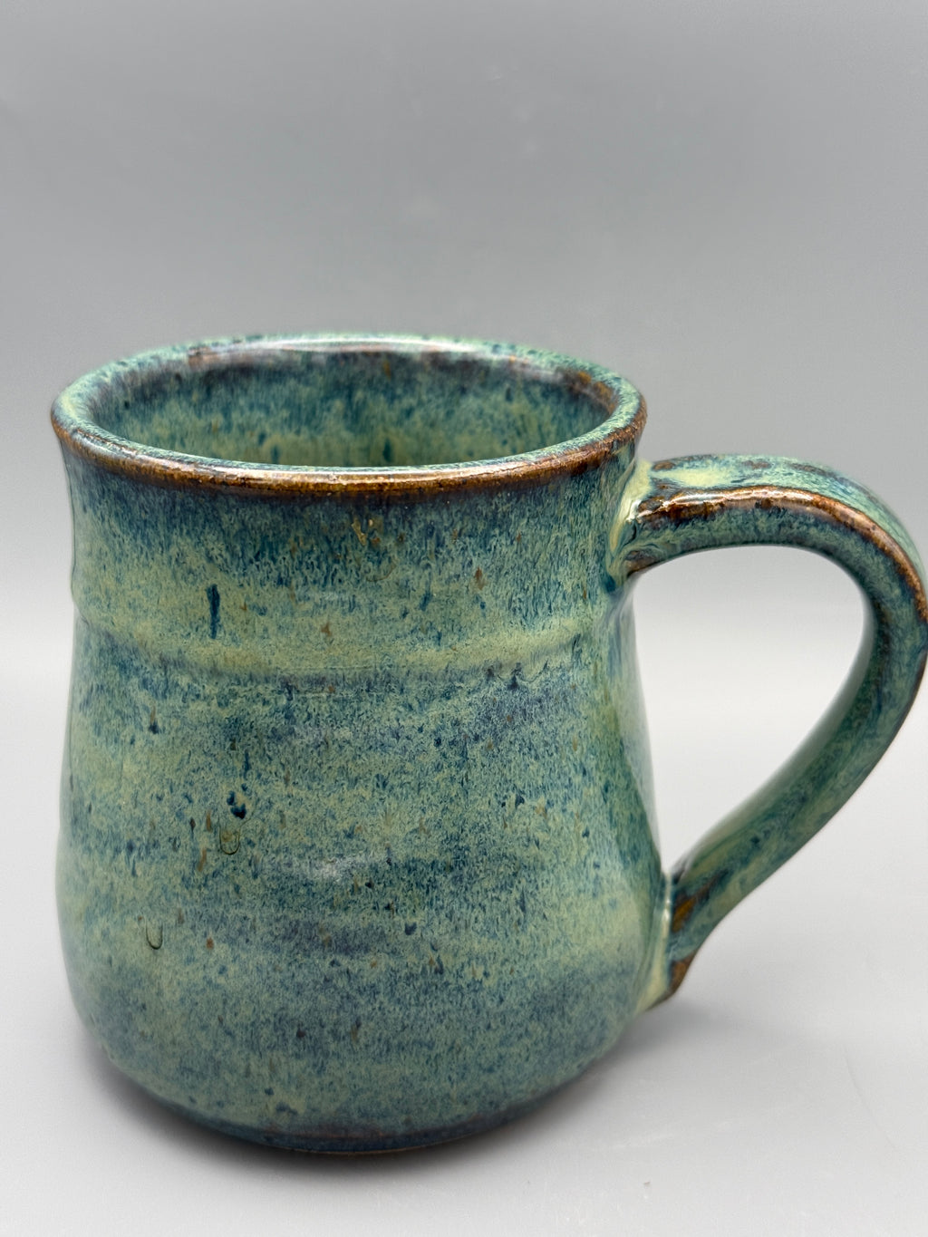 River Fern Tapered Mug in Sage Green - Handmade 10-12 oz