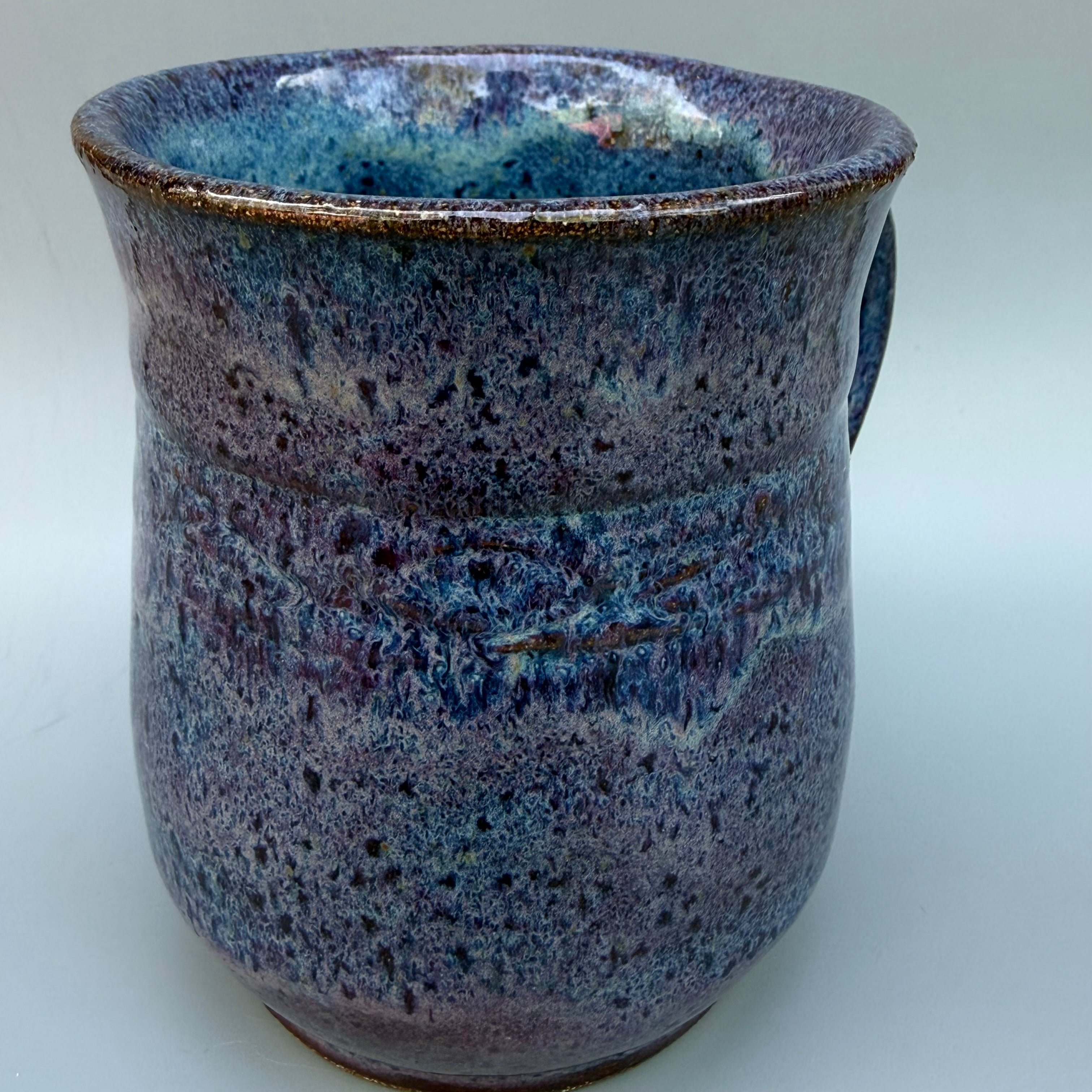 Purple and Blue Speckled Mug Stoneware 10-12 oz
