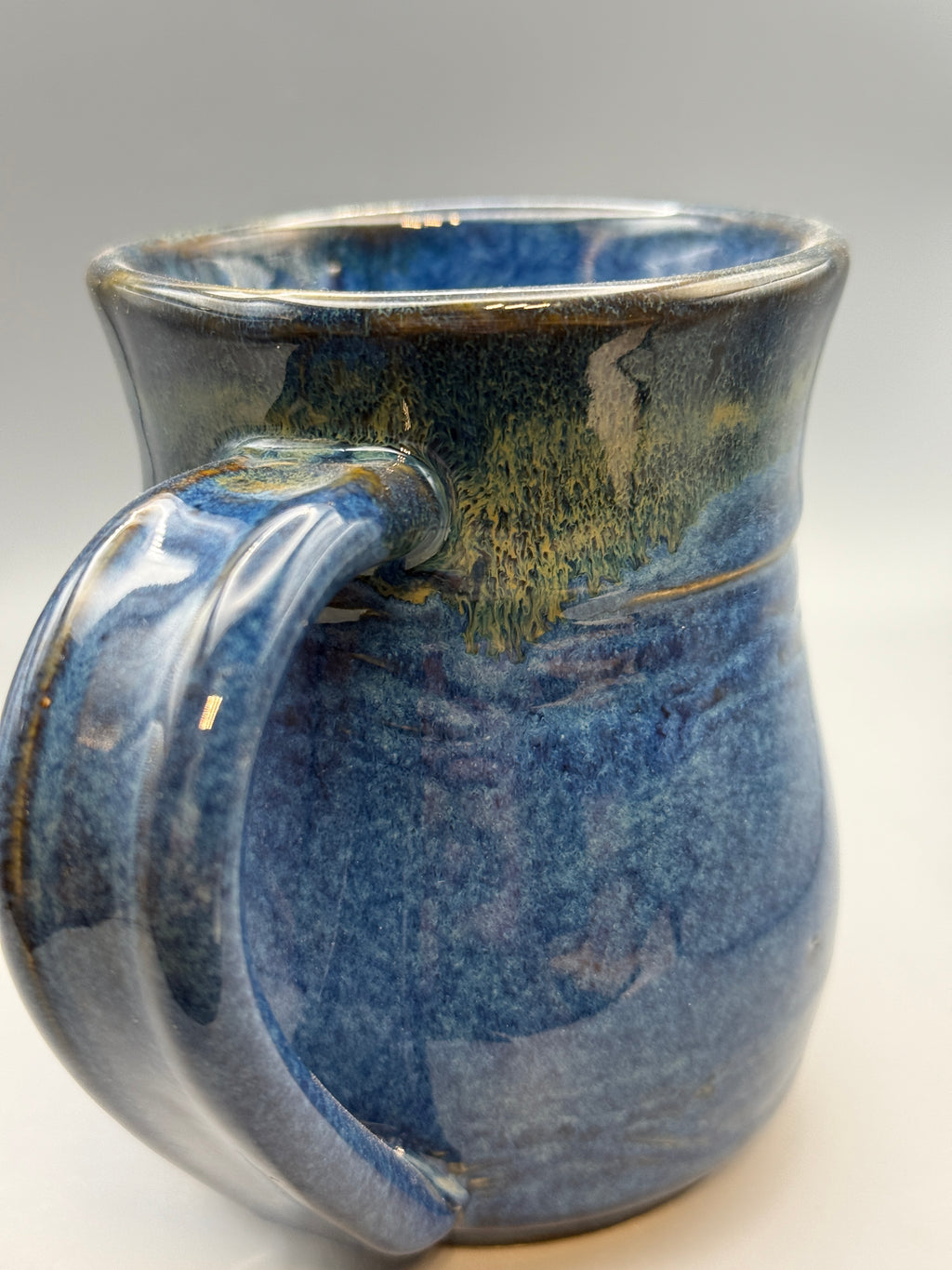 Sapphire Blue mug handmade 10-12 oz