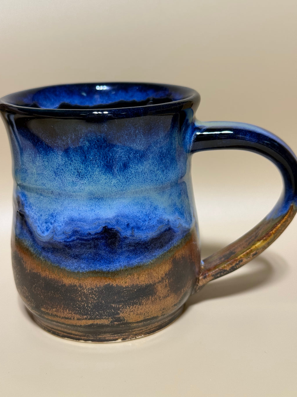 Stormy beach mug 10-12 oz handmade