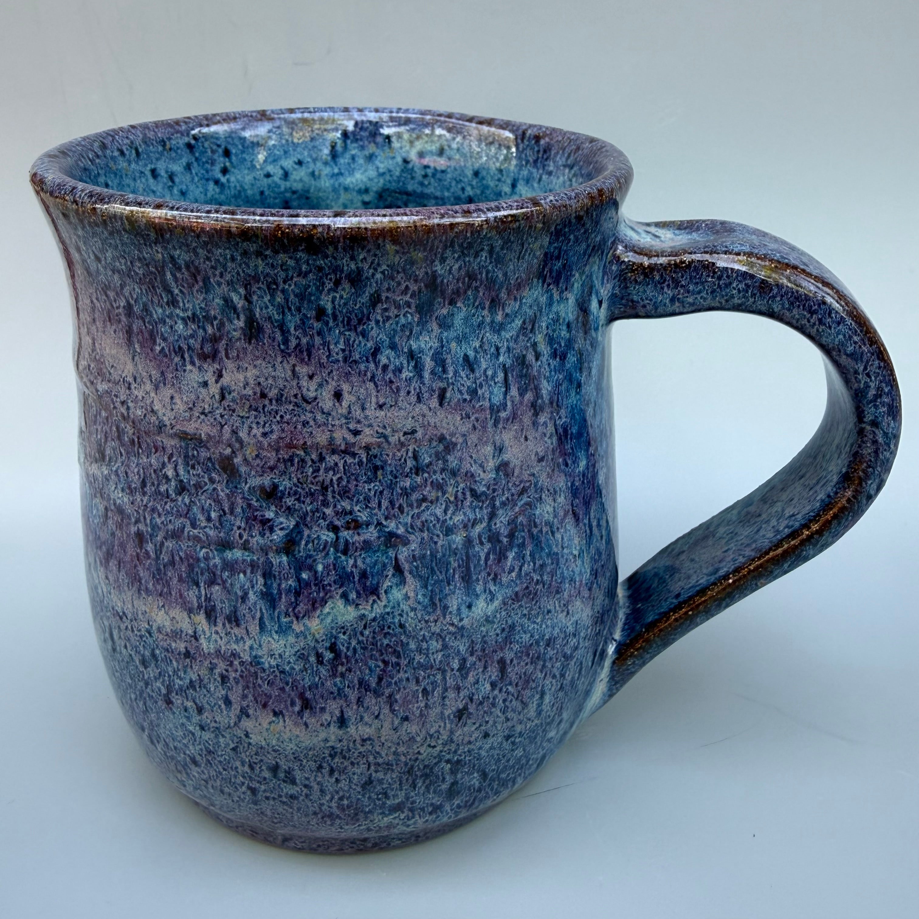 Purple and Blue Speckled Mug Stoneware 10-12 oz