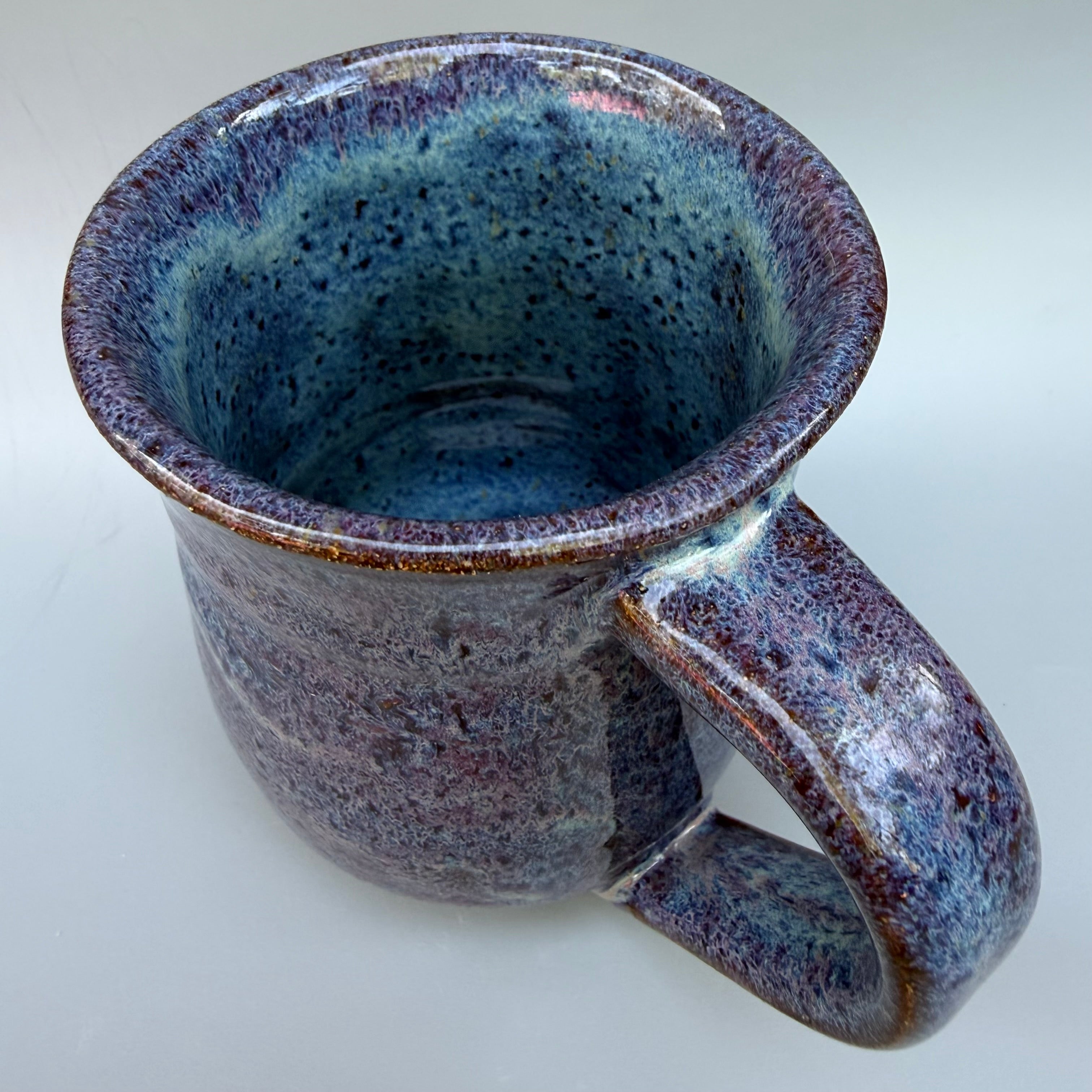 Purple and Blue Speckled Mug Stoneware 10-12 oz