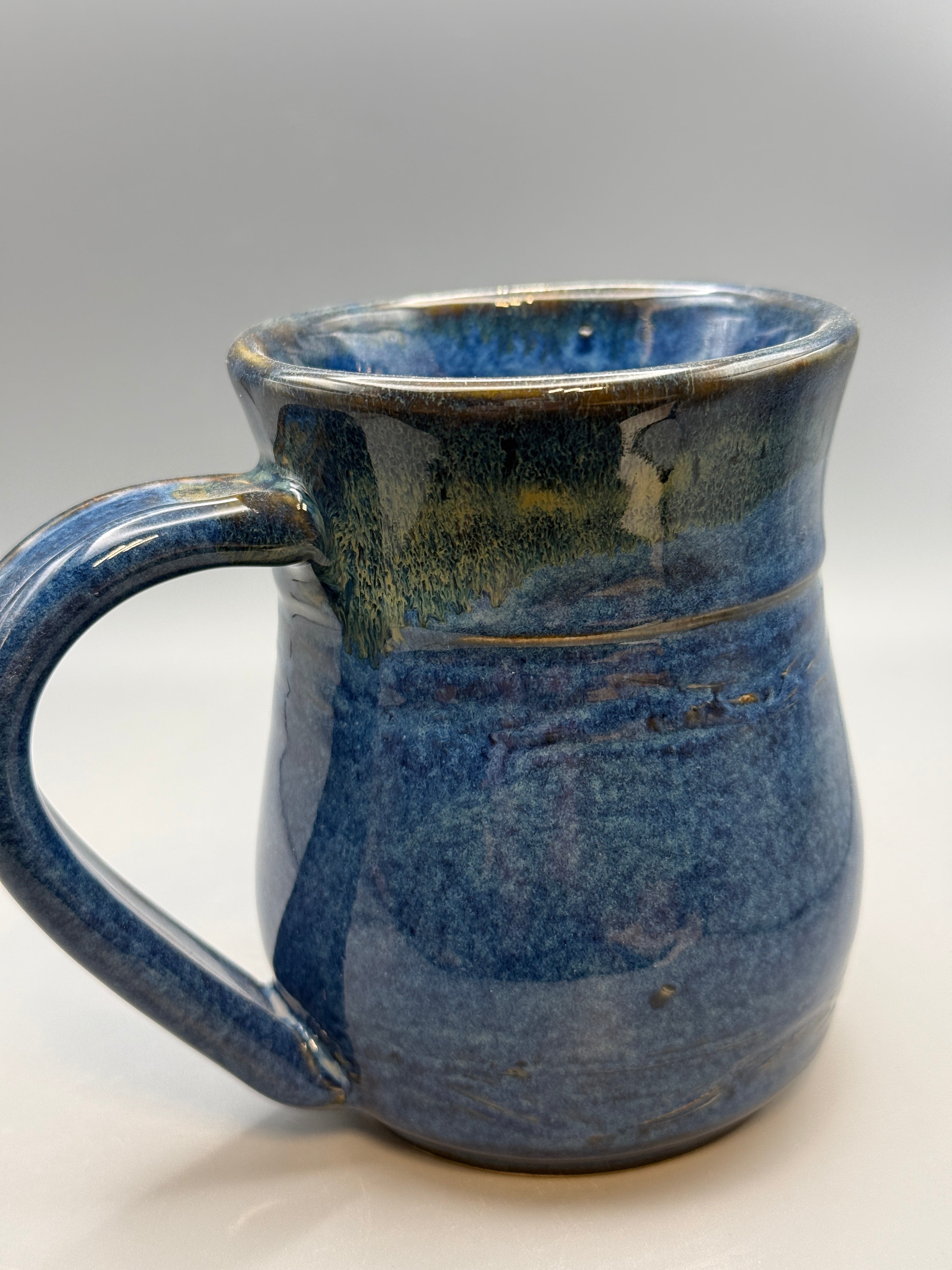 Sapphire Blue mug handmade 10-12 oz