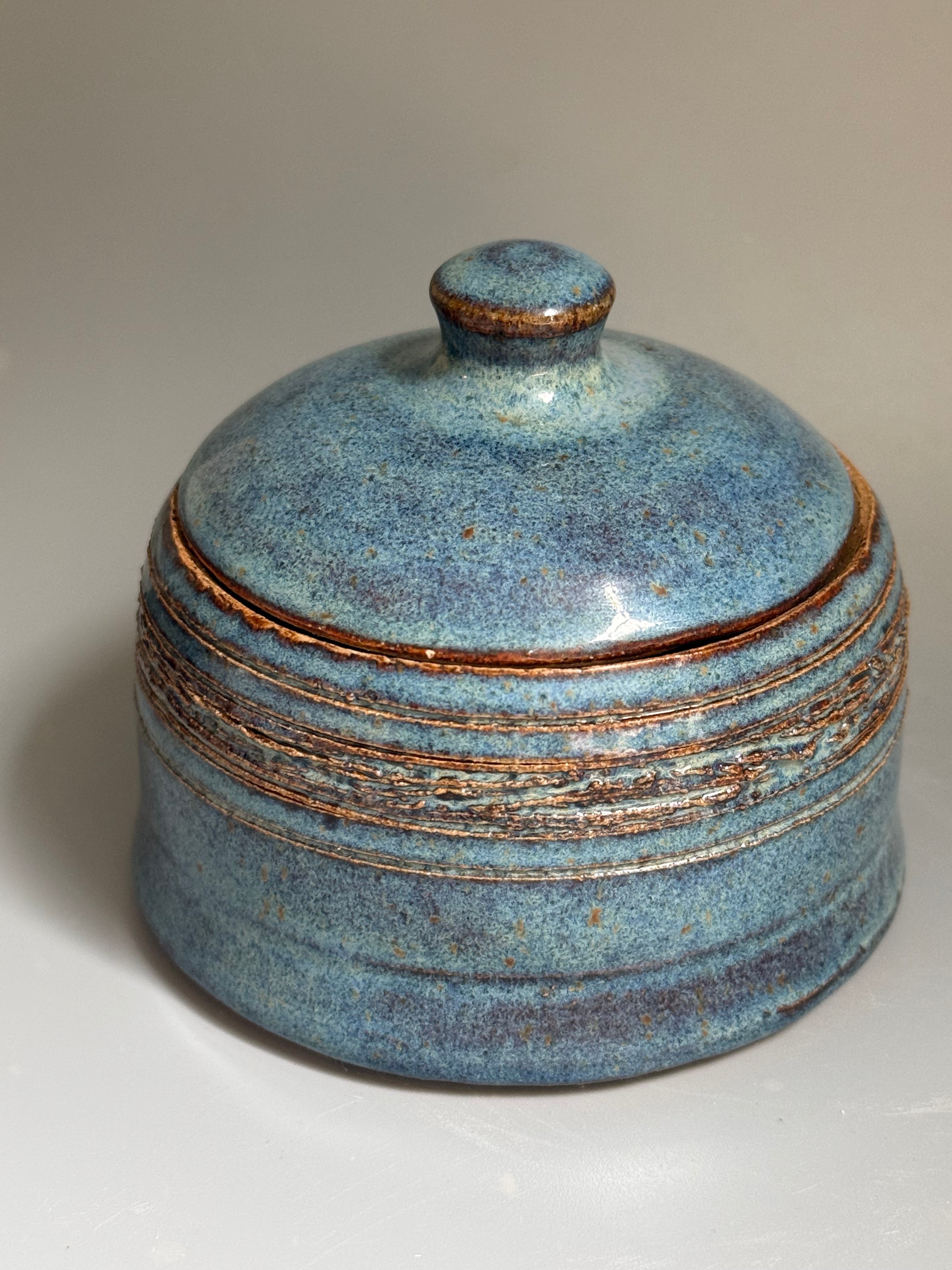 Slate Tide Lidded Jar